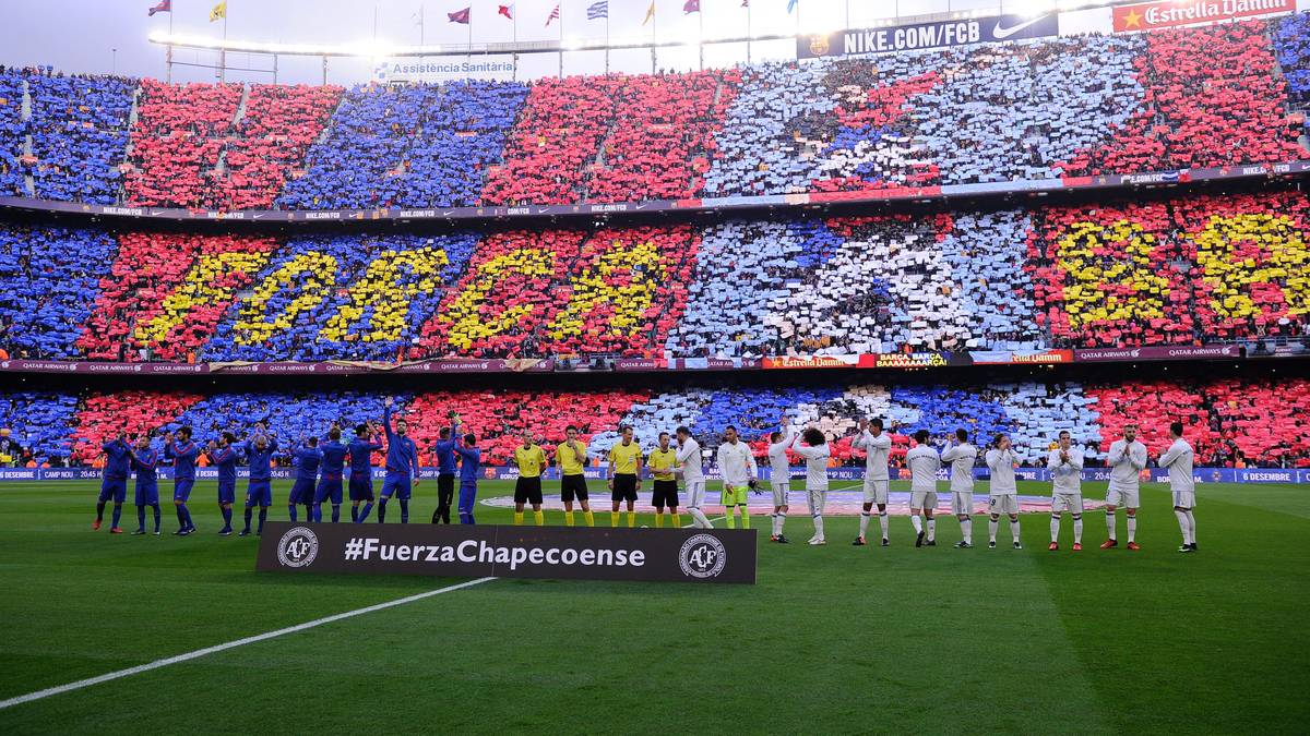 Es soll das ersehnte Fest werden. Der Clasico zwischen dem FC Barcelona und Real Madrid ist das wohl größte und wichtigste Aufeinandertreffen zweier Mannschaften im Fußball. Aber auch davor macht die Nachricht aus Südamerika nicht Halt. Die Zuschauer zaubern eine atemberaubende Choreographie ins Camp Nou
