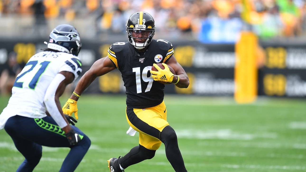 JuJu Smith-Schuster (r.) hat in dieser Saison noch keinen Touchdown auf dem Konto