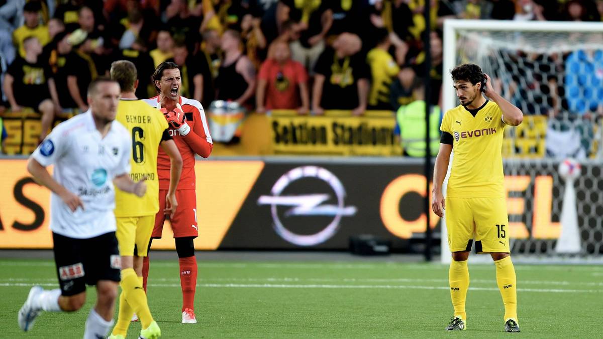 Das hat sich der BVB anders vorgestellt. Bei Außenseiter Odds BK dauert es keine 14 Sekunden, ehe die Borussia in Rückstand gerät. Mats Hummels schimpft hernach über die Dortmunder Schlafmützigkeit