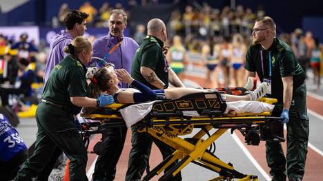 Margot Chevrier hat sich bei der Hallen-WM der Leichtathleten in Glasgow schwer verletzt
