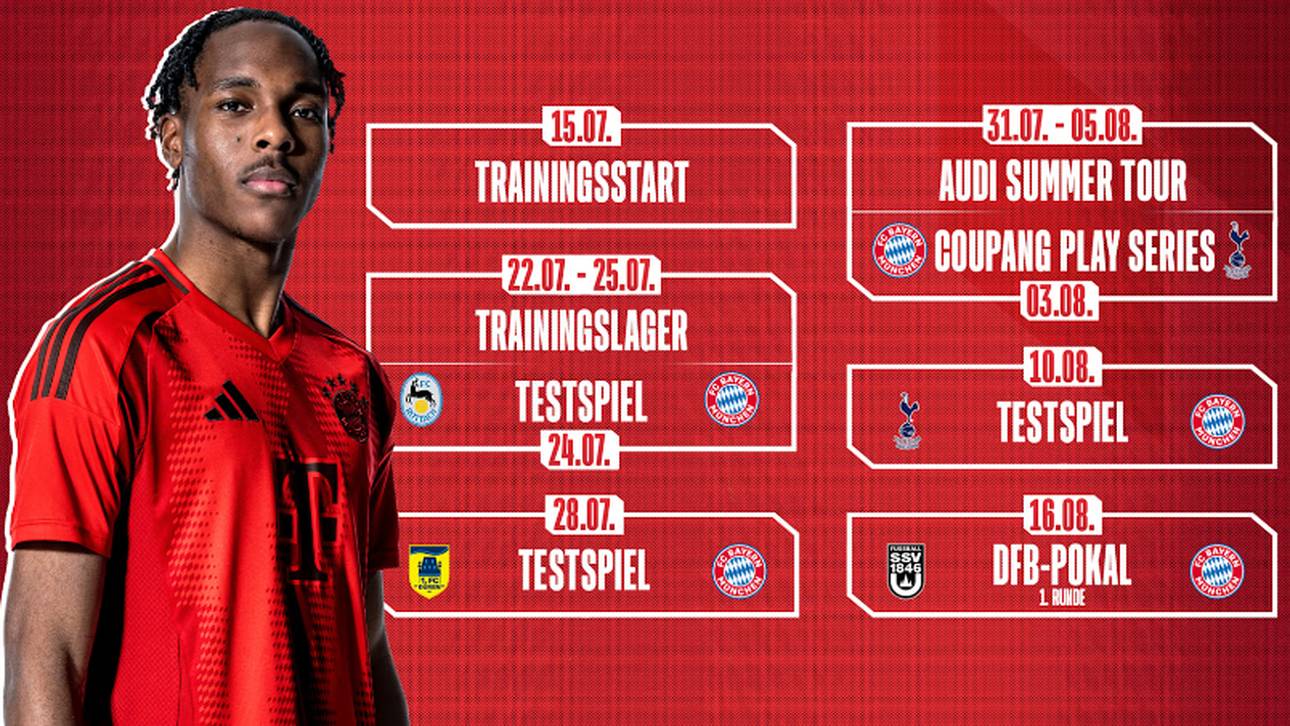 Die Bayern starten am 15. Juli in die Saisonvorbereitung