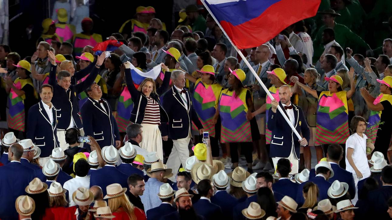 Russisches Team verhalten empfangen