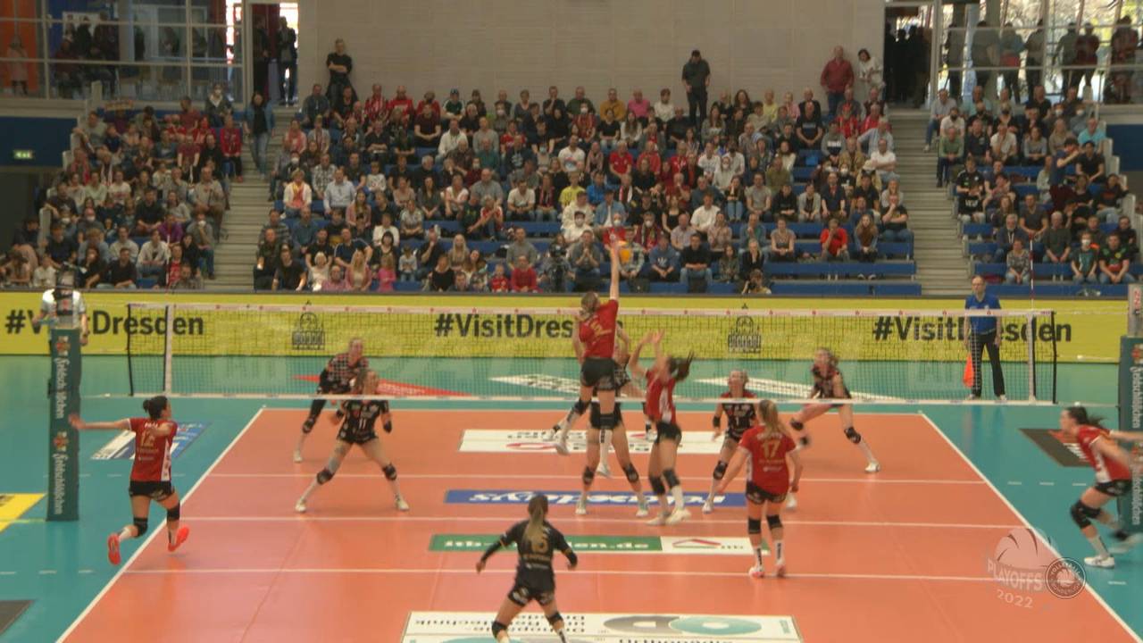 Volleyball Bundesliga: Potsdam schlägt Dresden in Halbfinal-Playoffs deutlich
