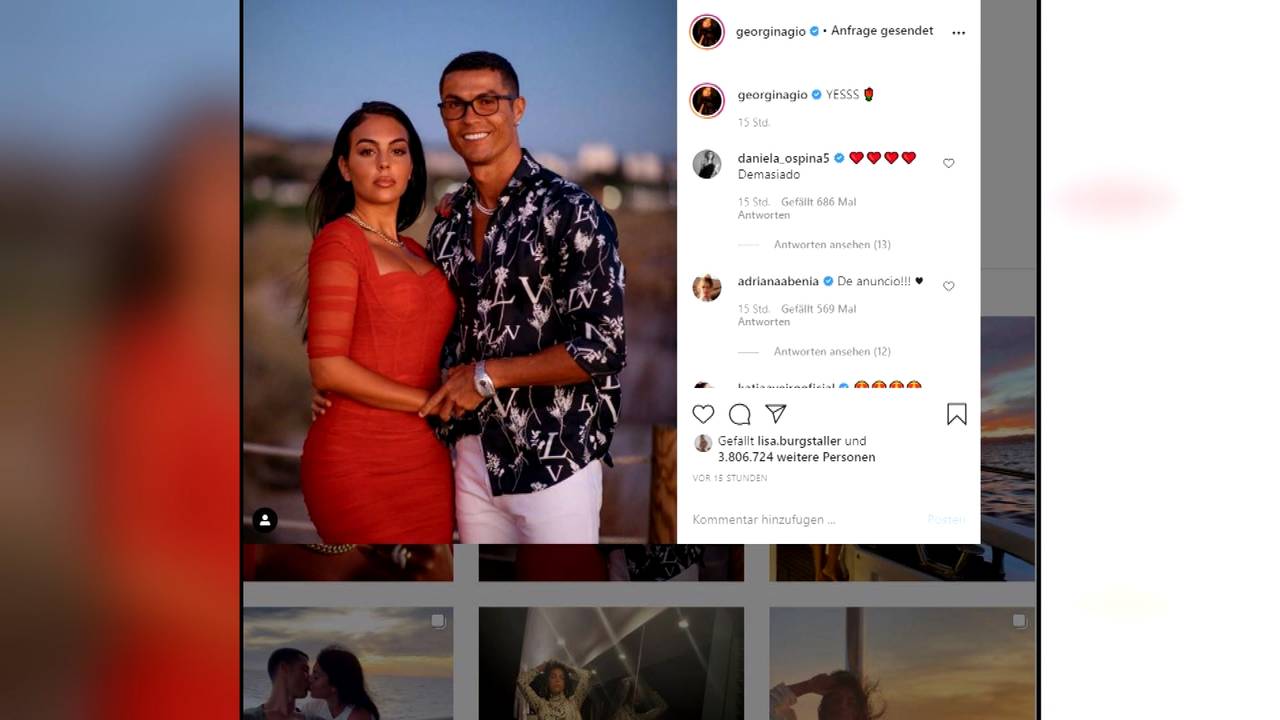 Cristiano Ronaldo: Georgina Rodríguez streut Spekulationen um Hochzeit
