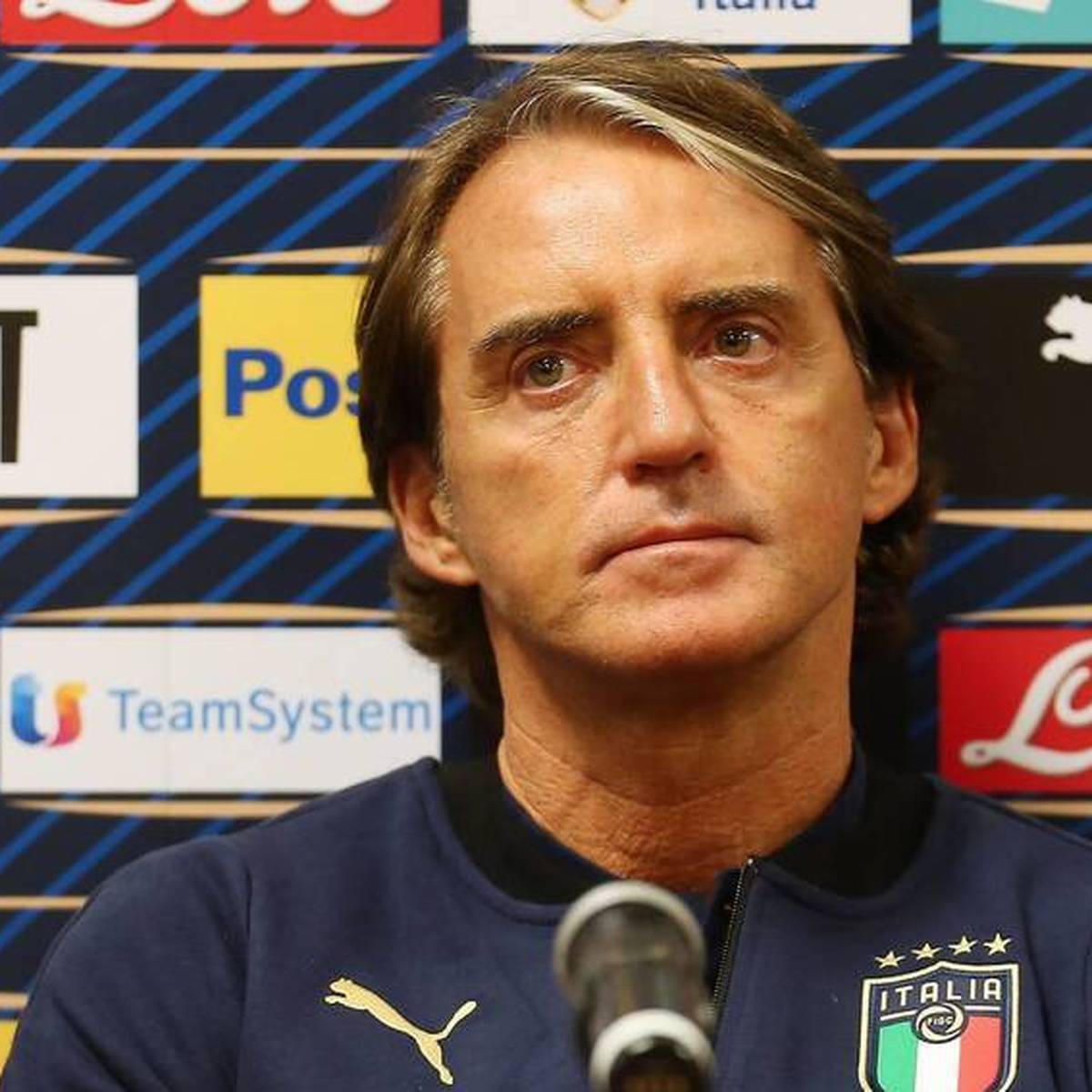 Italien Nationaltrainer Roberto Mancini Mit Corona Infiziert