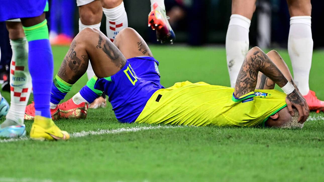 Am Boden zerstört - Neymar nach dem verlorenen Elfmeterschießen gegen Kroatien