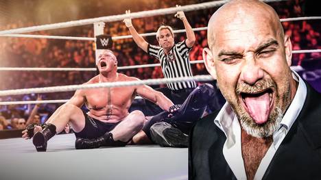 Bill Goldberg ist zurück bei WWE - und wird wohl gegen Brock Lesnar (l.) antreten