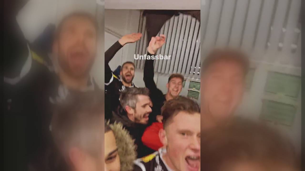 Kabinenparty und Autokorso: So feiert Holstein Kiel nach dem Sieg gegen Bayern