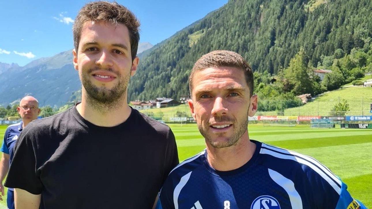 SPORT1-Reporter Philipp Schmidt traf Robin Gosens im Schalke-Trainingslager in Neustift im Stubaital