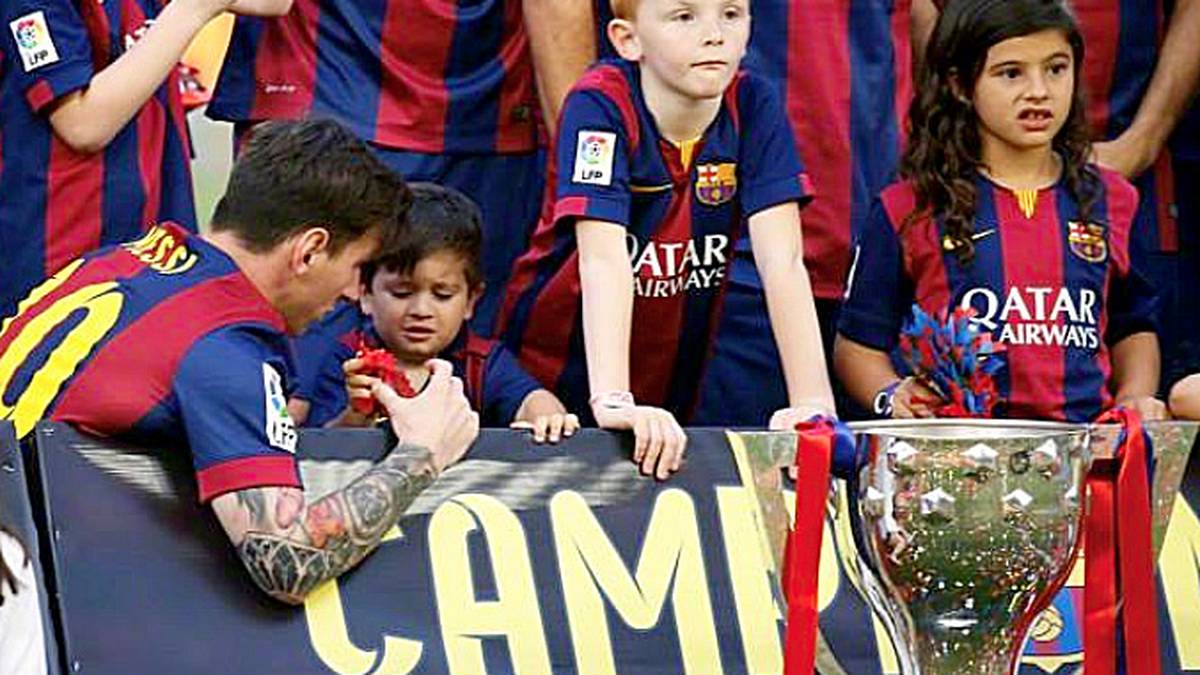 Zum 23. Mal übrigens. Aber so richtig weiß Thiago, Sohn von Superstar Lionel Messi, das noch nicht einzuordnen