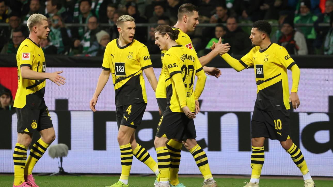 Nach Rot für Sabitzer: BVB zittert sich zum Sieg in Bremen