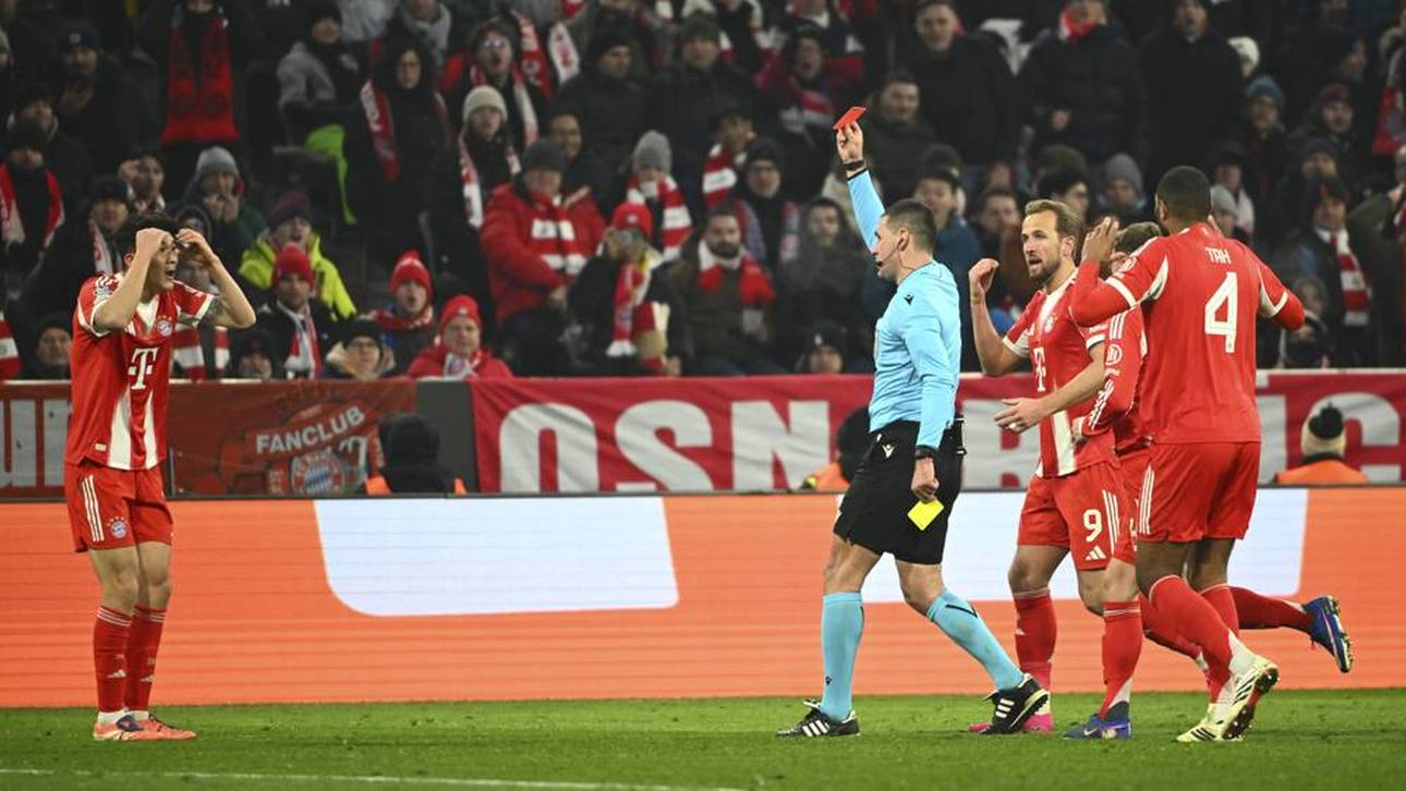 Bayern-Star Minjae-Kim hat in der Champions Leagze die Gelb-Rote Karte gesehen