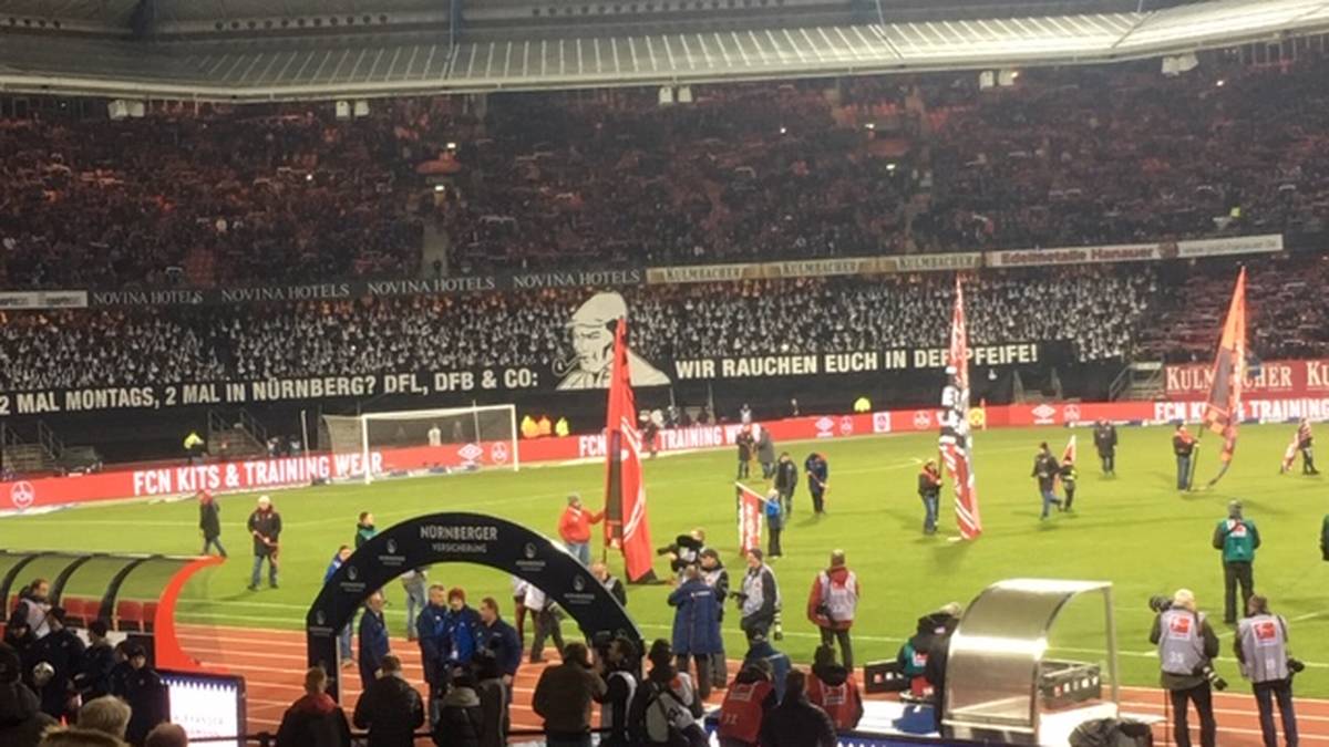 Nürnberger Fans protestierten gegen Montagsspiele