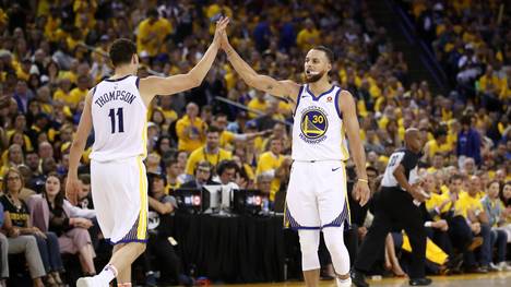 Stephen Curry und Klay Thompson erzielten zusammen 64 Punkte für die Warriors