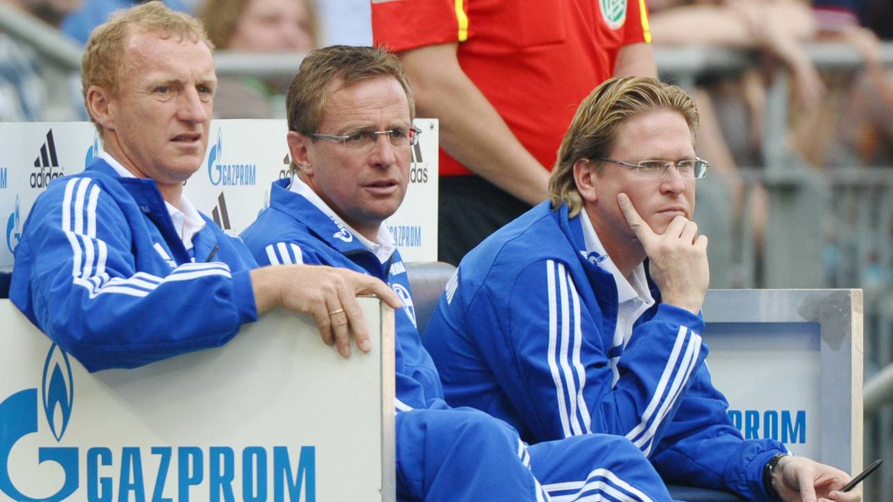Ralf Rangnick von RB Leipzig umwirbt Markus Gisdol, den Trainer von 1899 Hoffenheim