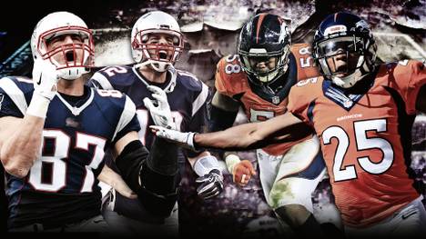 Die Patriots-Stars Rob Gronkowski und Tom Brady sind Zielscheibe der Broncos Von Miller und Chris Harris