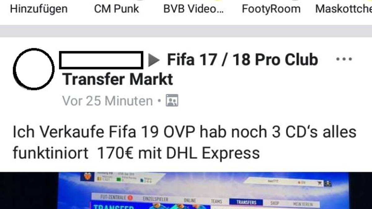 Auf Facebook gibt es FIFA 19 bereits - zu einem äußerst günstigen Preis von 170 Euro - Ein Schnäppchen!