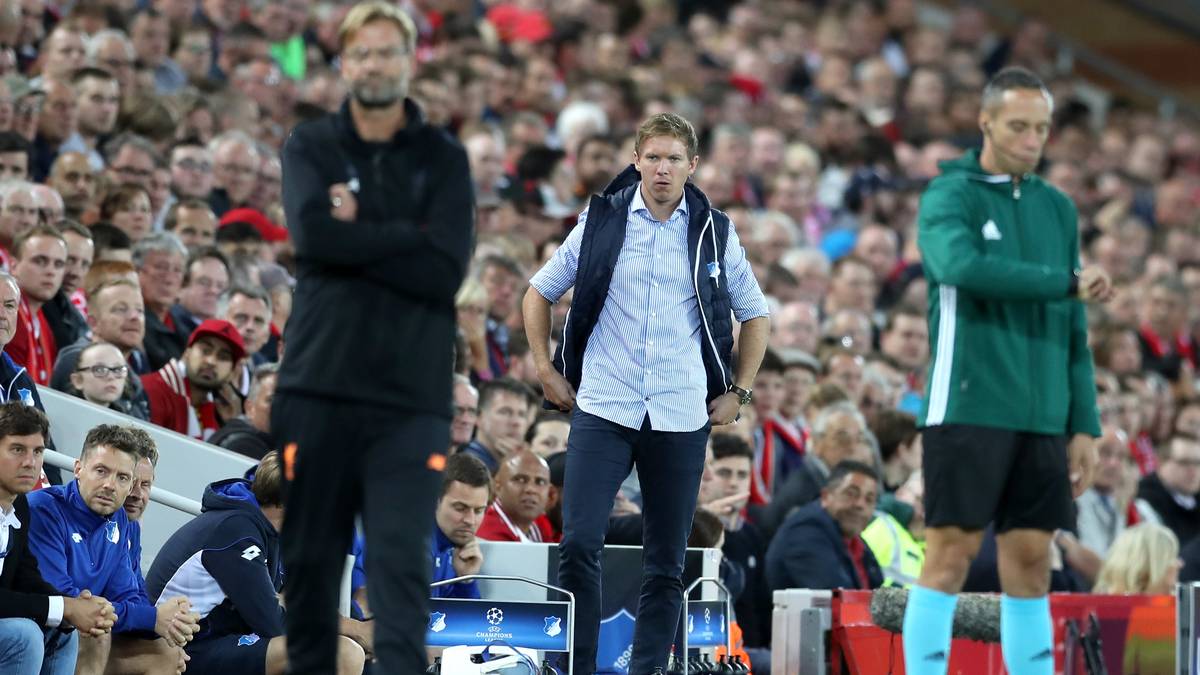 Auch wegen der Ablenkung durch die Bayern-Debatte läuft Nagelsmanns zweite komplette Saison als 1899-Coach etwas wechselhafter. In der Champions-League-Qualifikation scheitert Hoffenheim an Jürgen Klopps FC Liverpool ...