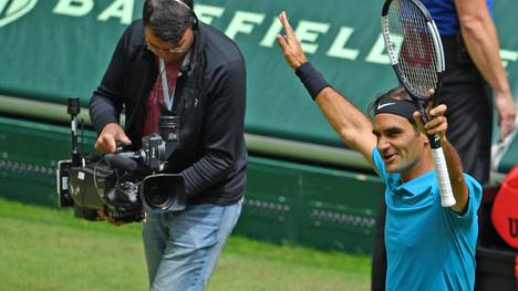 Roger Federer steht zum zwölften Mal im Finale von Halle