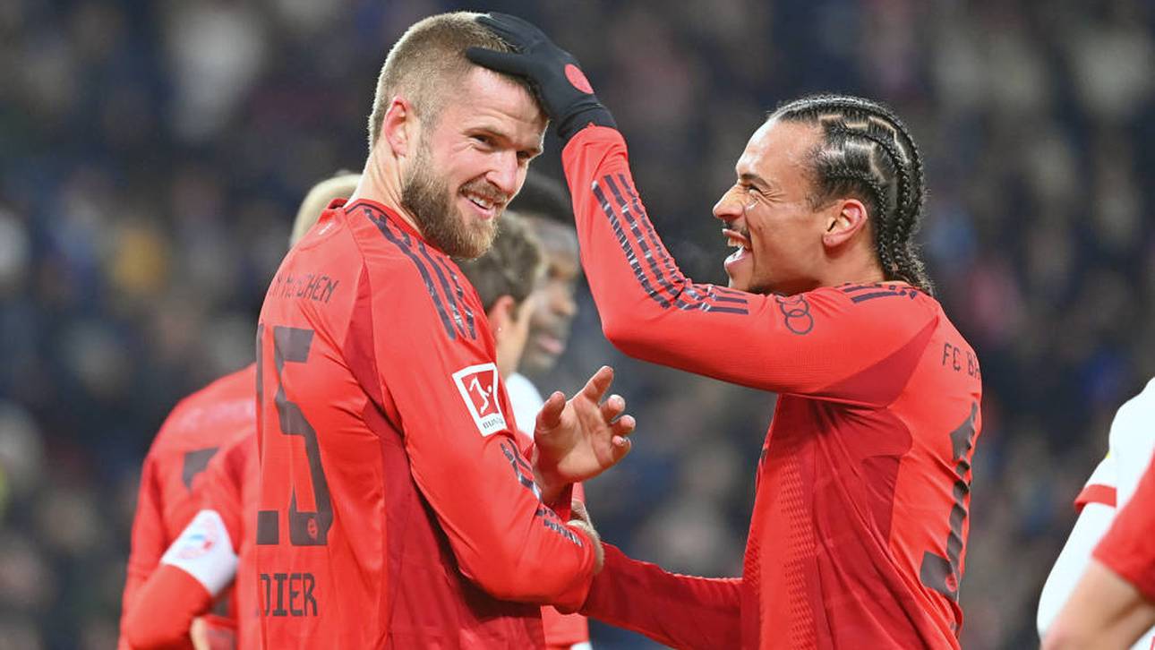 Leroy Sané (r.) tätschelt Eric Diers Kopf