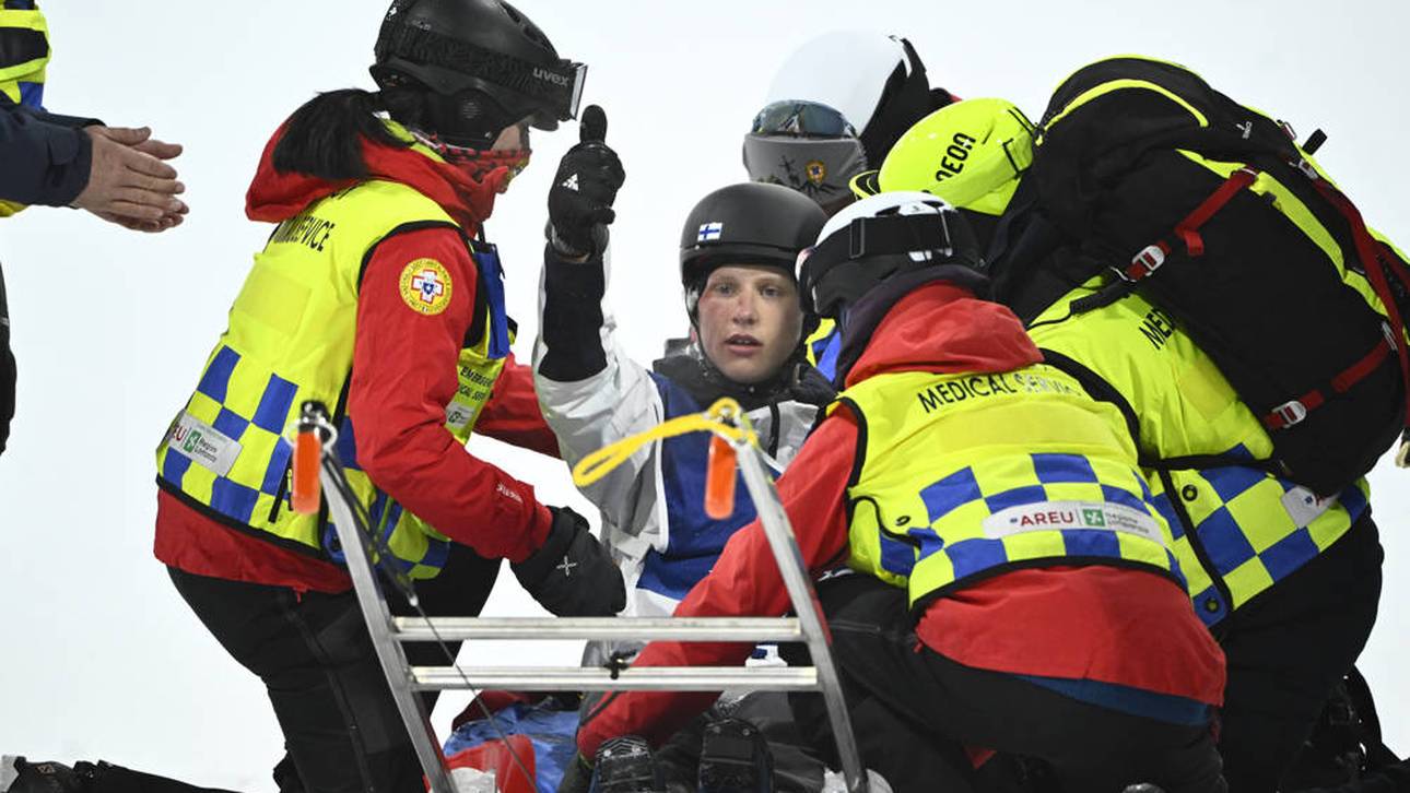Elias Lajunen gab Entwarnung nach seinem heftigen Sturz
