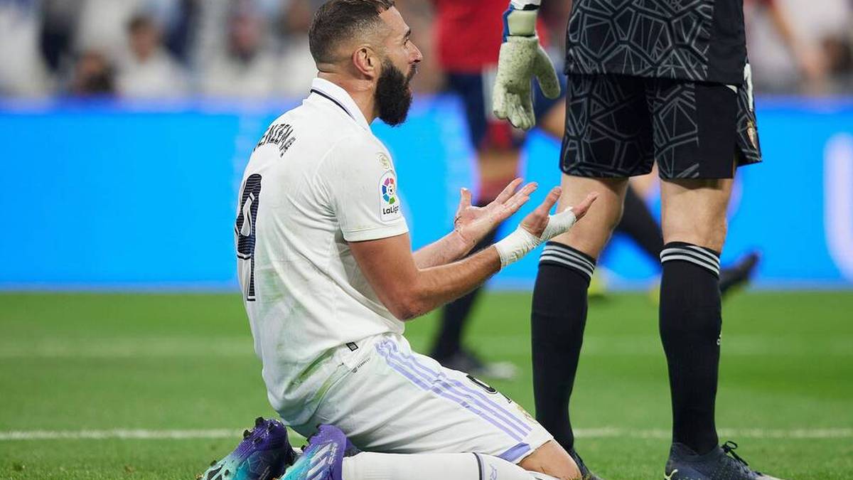 Karim Benzema von Real Madrid geriet gegen Osasuna zum Pechvogel