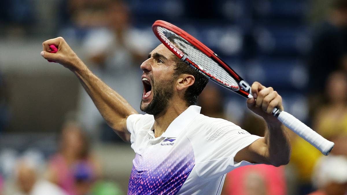 Im Halbfinale trifft er auf Titelverteidiger Marin Cilic. Der Kroate bejubelt den Sieg über Jo-Wilfried Tsonga