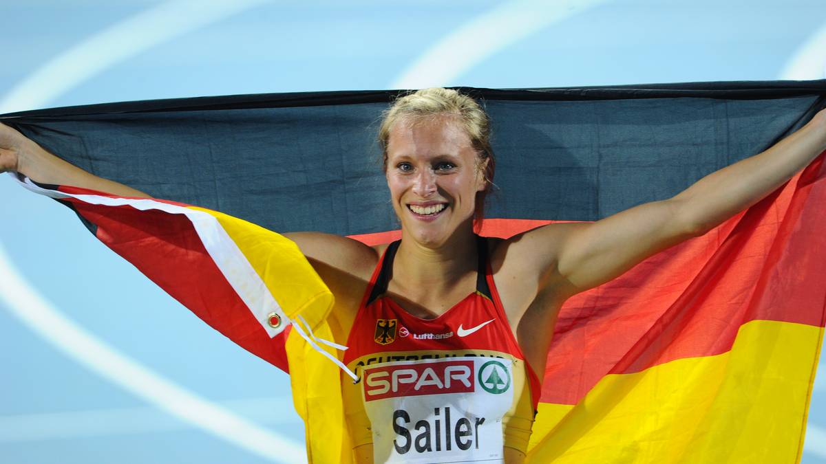 Germany's Verena Sailer celebrates after
