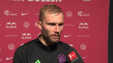 Der FC Bayern lag gegen RB Leipzig zur Halbzeit mit 0:2 zurück. Konrad Laimer spricht über die Halbzeitansprache von Trainer Thomas Tuchel. 