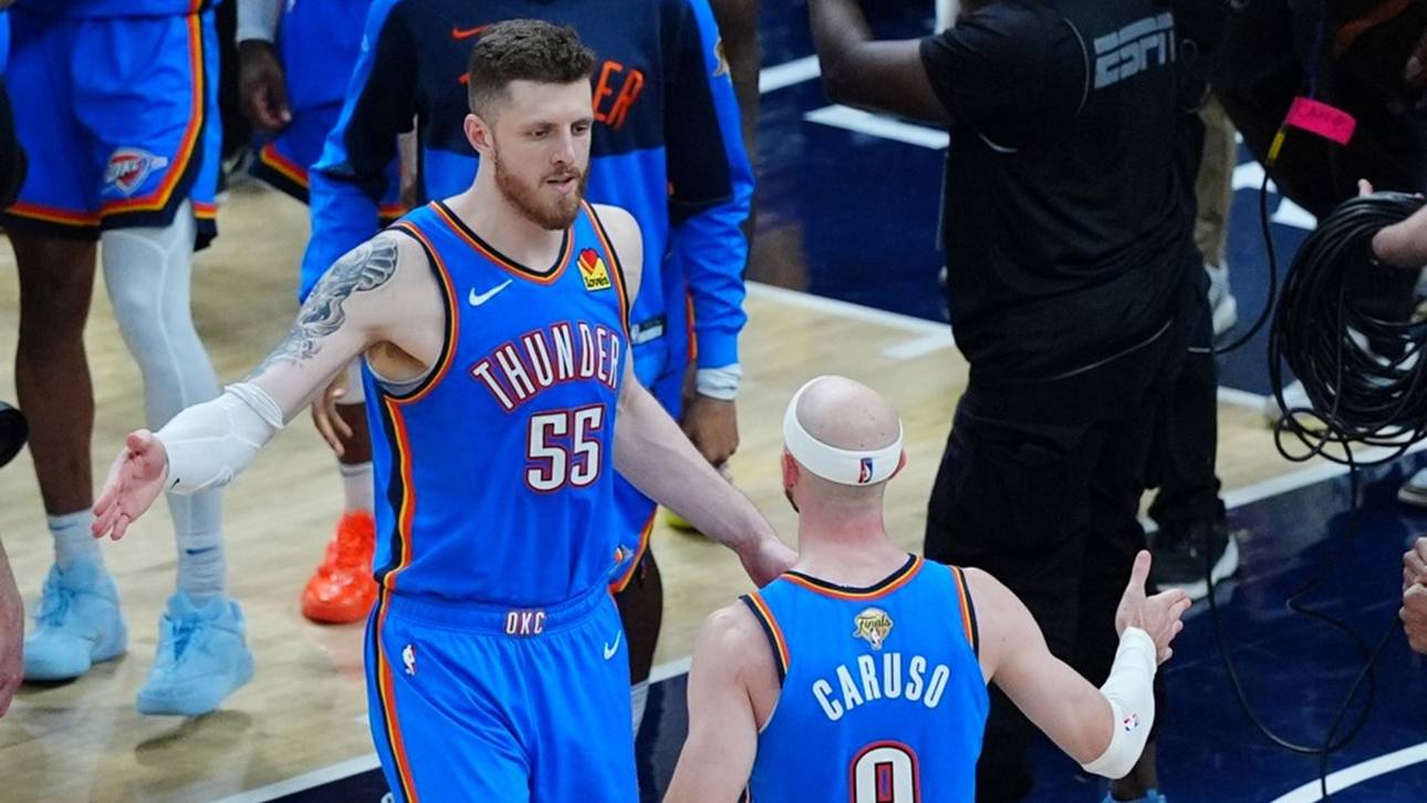 Isaiah Hartenstein (l.) gewann mit OKC den NBA-Titel