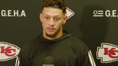 Patrick Mahomes, Quarterback der Kansas City Chiefs, reagiert auf die Niederlage gegen die Buffalo Bills.