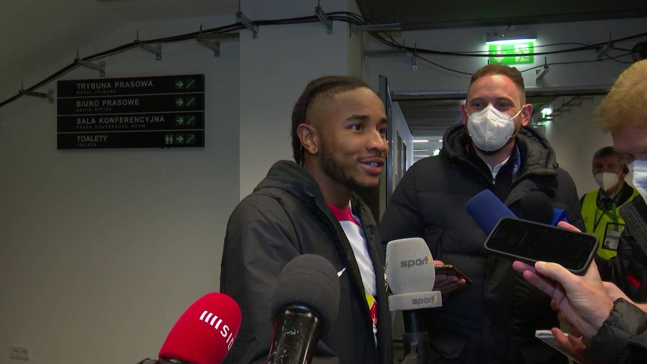 RB-Star Christopher Nkunku erklärt den Grund für seinen Jubel mit Luftballon