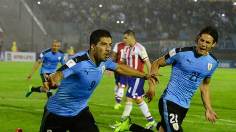 Luis Suarez (l.) und Edinson Cavani führen das Aufgebot des zweimaligen Weltmeisters Uruguay an