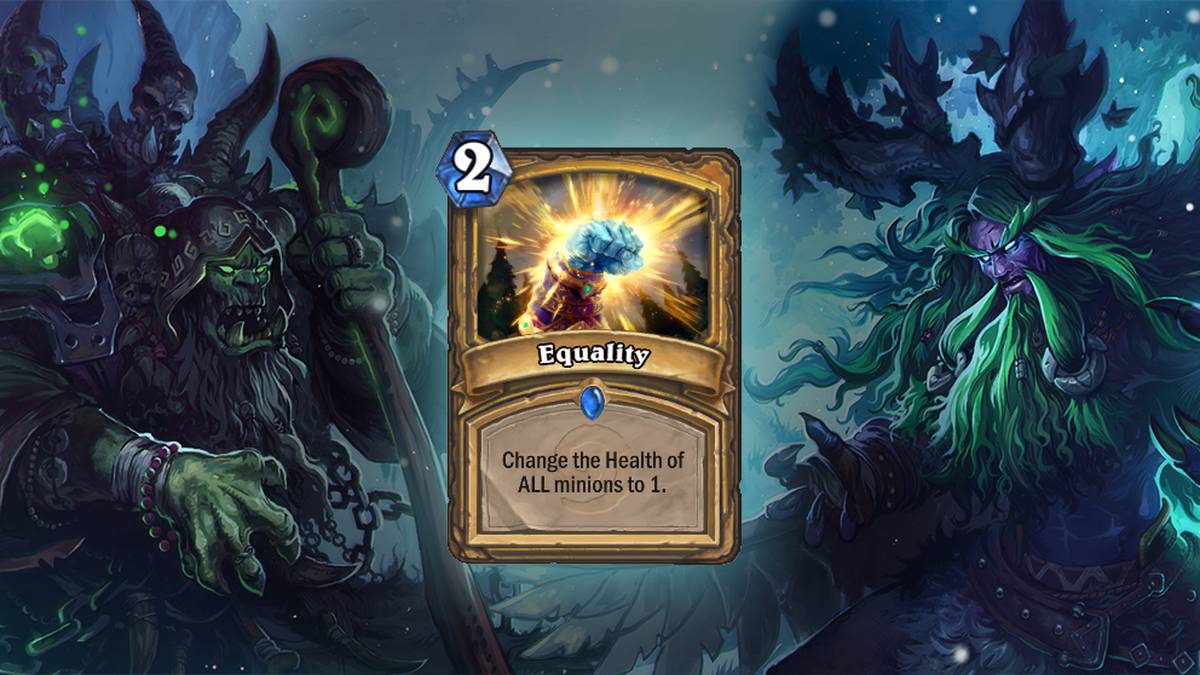 Gleichheit (Equality) - Setzt das Leben ALLER Diener auf 1. Diese Karte wird zweimal im Deck gespielt