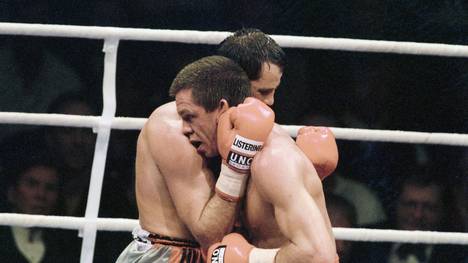 Henry Maske und Graciano Rocchigiani bei ihrem WM-Kampf 1995 in München