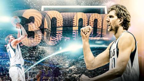 Dirk Nowitzki von den Dallas Mavericks hat als sechster Spieler in der Geschichte der NBA 30.000 Punkte erzielt