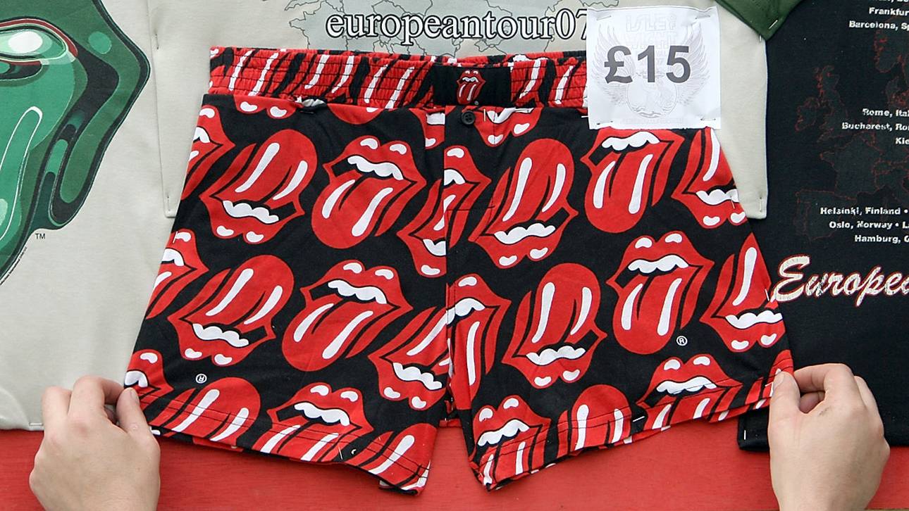 Weltbekannt: das Bandlogo der Rolling Stones