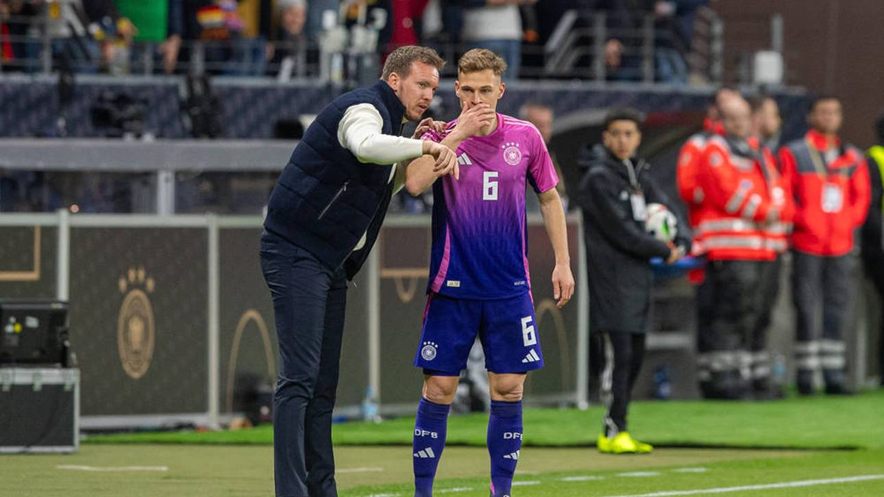 Bundestrainer Julian Nagelsmann mit Joshua Kimmich