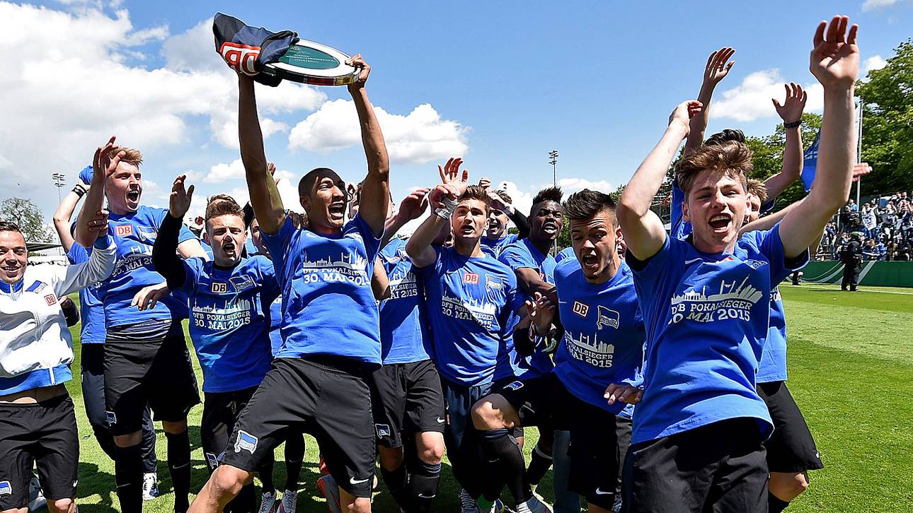 Herthas U 19 feiert DFB-Pokalsieg