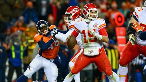 Chiefs-Quarterback Patrick Mahomes gegen die Denver Broncos