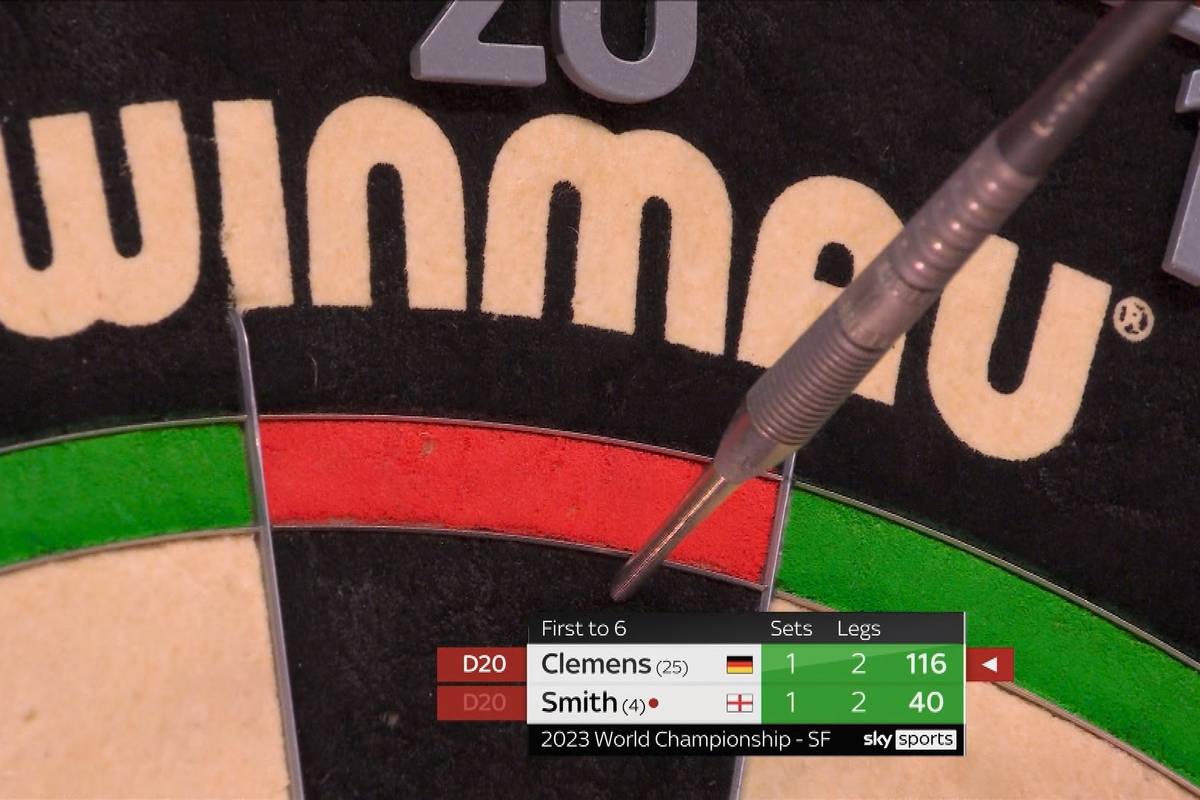Gabriel Clemens verliert im Halbfinale der Darts-WM gegen einen überragenden Michael Smith mit 6:2. Damit endet die Heldenreise des Deutschen, der dennoch einen Rekord aufgestellt hat.