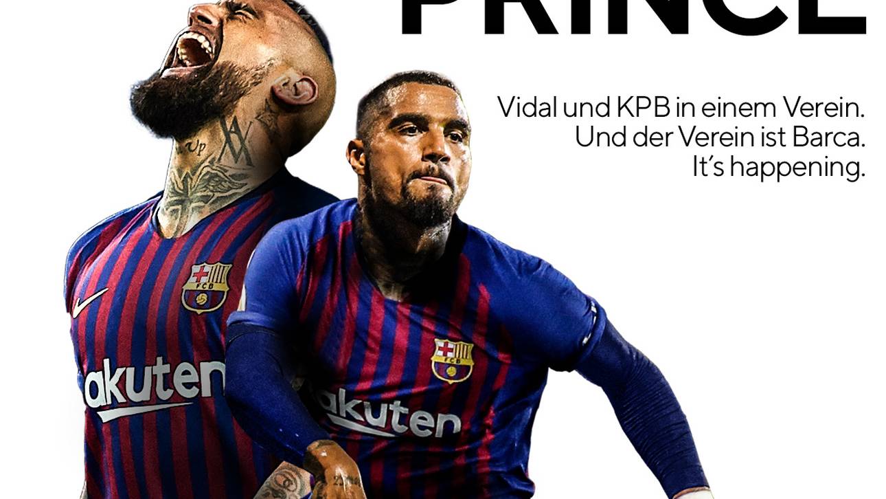 Kevin-Prince Boateng trifft beim FC Barcelona auf Arturo Vidal