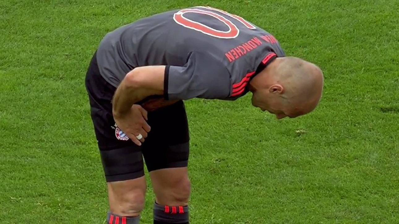 Robben verletzt vom Platz