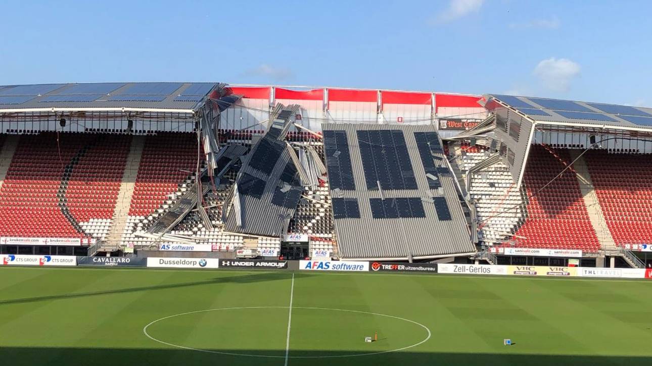 Alkmaars Stadion-Dach eingestürzt