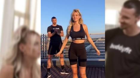 Zlatan Ibrahimovic kann Model und Sport-Modertatorin Diletta Leotta nicht in Ruhe lassen. Jetzt crasht er sogar ihre Tanzvideos.