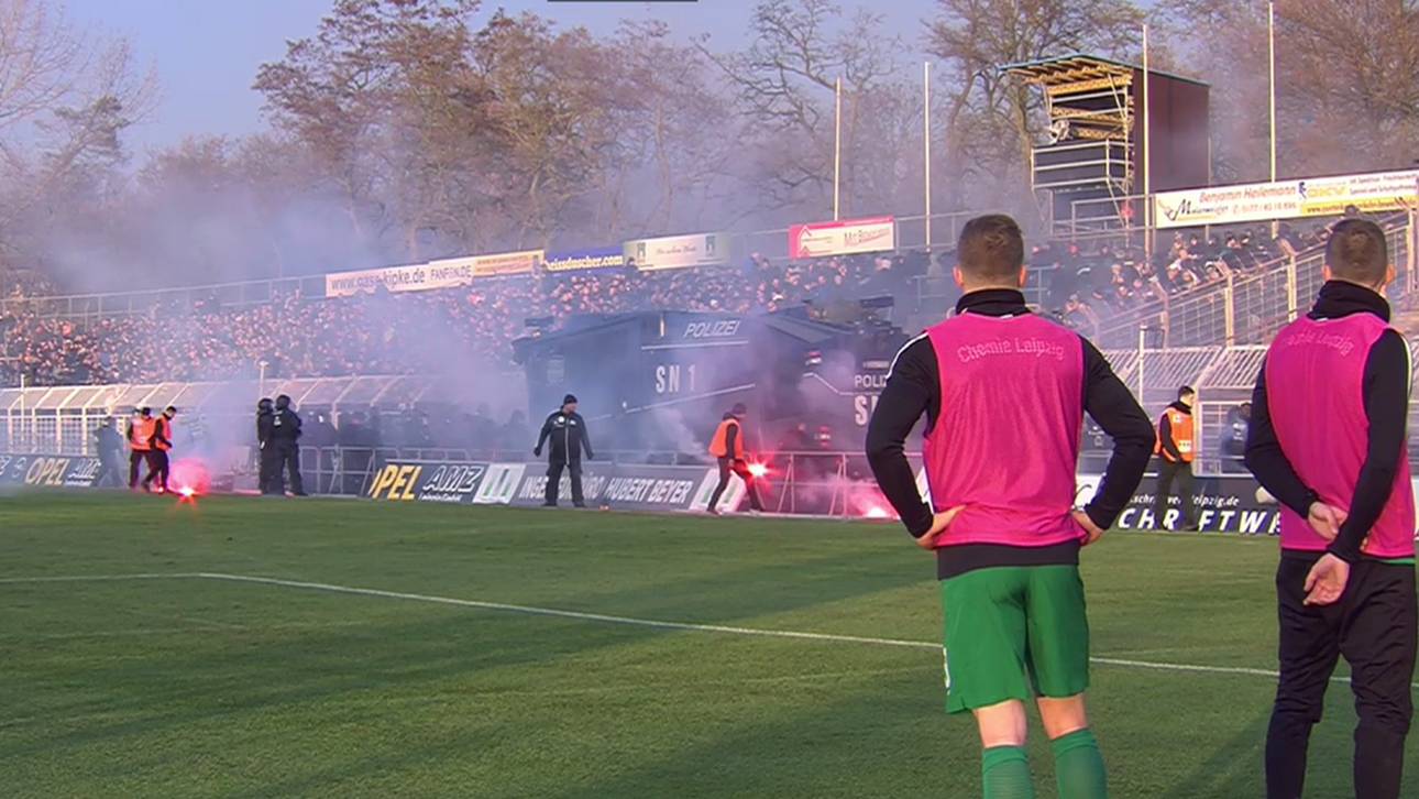Bier-Attacke beim Leipziger Derby