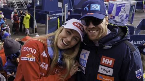  Aleksander Aamodt Kilde mit seiner Freundin Mikaela Shiffrin (l.)