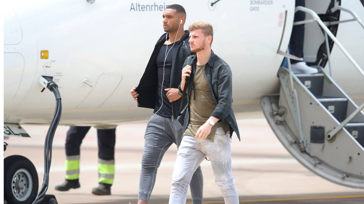 Zum ersten Mal in einem WM-Camp: Leverkusens Verteidiger Jonathan Tah und RB-Leipzig Stürmer Timo Werner