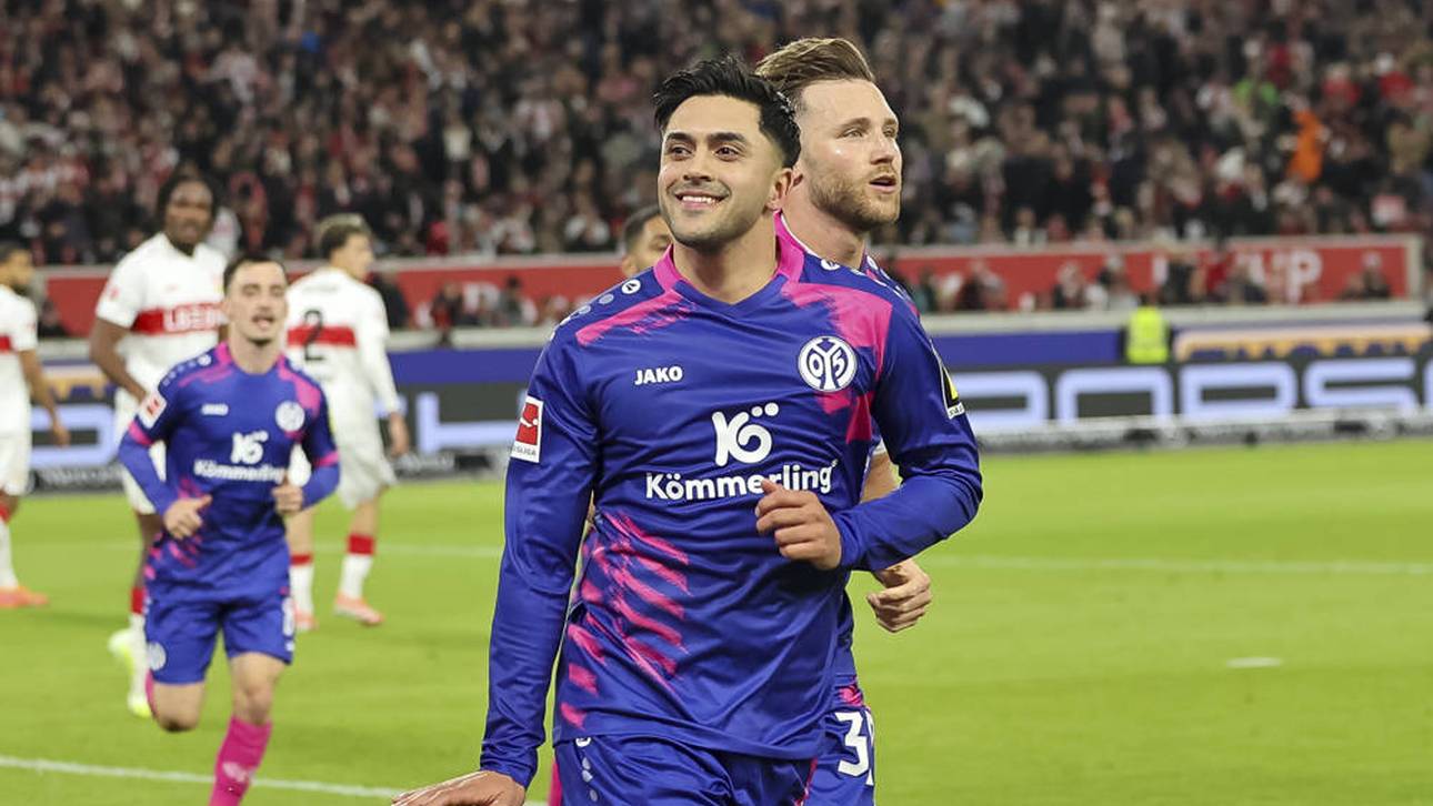 Amiri jubelte nach seinem Tor zum zwischenzeitlichen 1:0 vor der VfB-Kurve