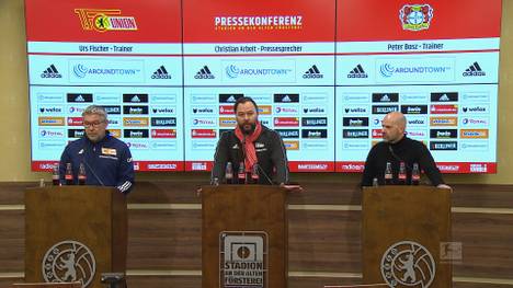 Nach dem Bundesliga-Spiel zwischen Union Berlin und Leverkusen fallen wohl rassistische Aussagen. Peter Bosz und Urs Fischer über den Vorfall.